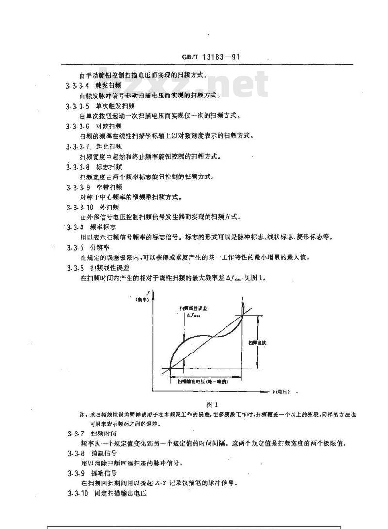 GB/T 13183-1991 扫频信号发生器通用技术条件