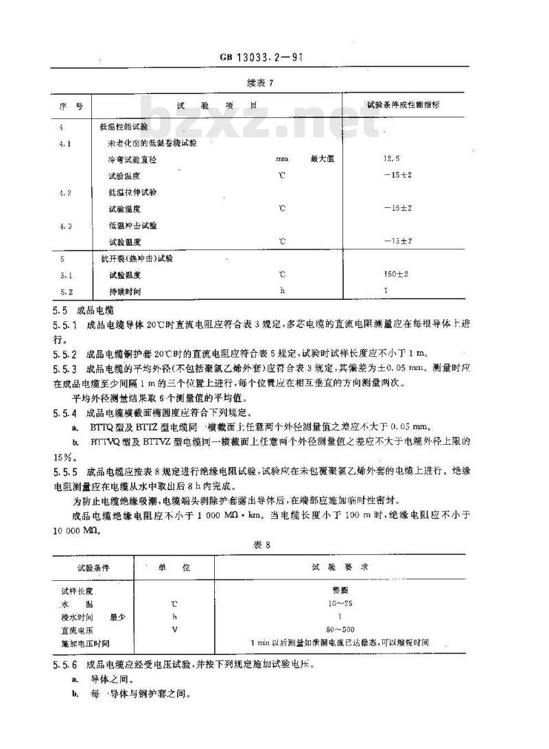 GB/T 13033.2-1991 额定电压750V及以下矿物绝缘电缆及终端 第2部分:铜芯铜护套矿物绝缘电缆