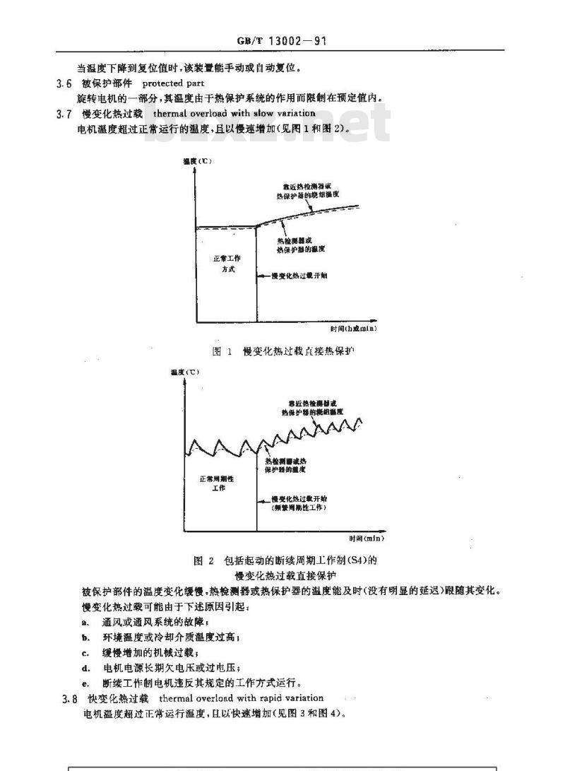 GB/T 13002-1991 旋转电机装入式热保护 旋转电机的保护规则
