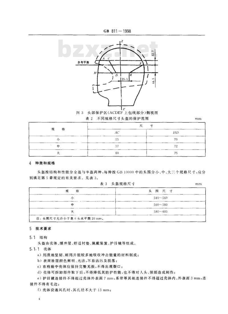 GB 811-1998 摩托车乘员头盔