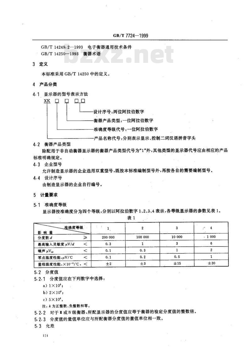 GB/T 7724-1999 称重显示控制器