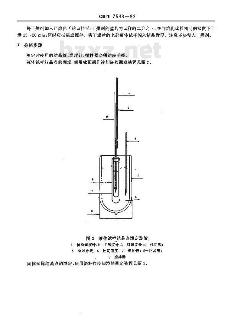 GB/T 7533-1993 有机化工产品结晶点的测定方法