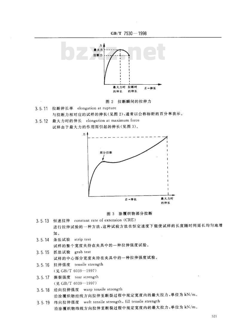 GB/T 7530-1998 橡胶或塑料涂覆织物 术语