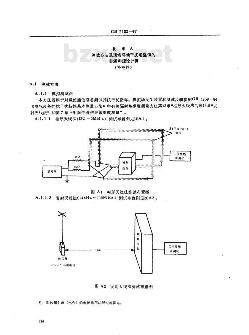 GB/T 7432-1987 同轴电缆载波通信系统抗无线电广播和通信干扰的指标