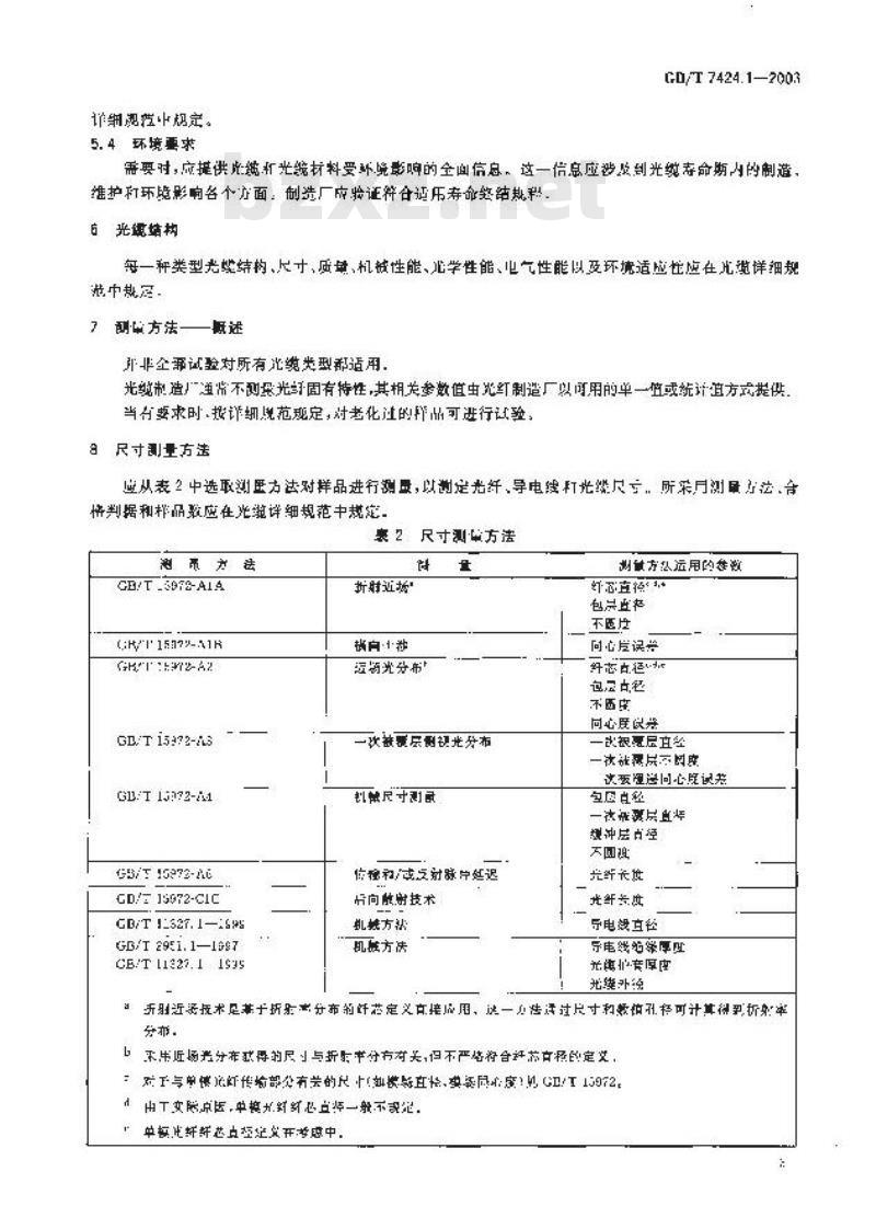 GB/T 7424.1-2003 光缆总规范 第1部分：总则
