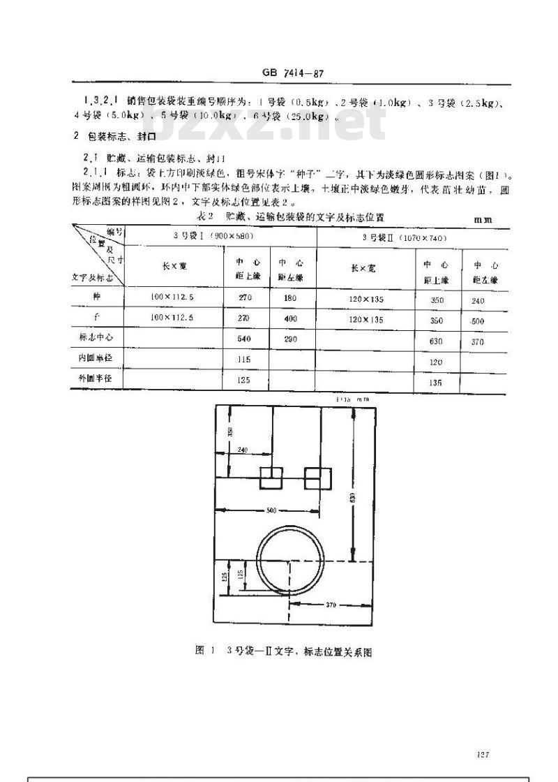 GB 7414-1987 主要农作物种子包装