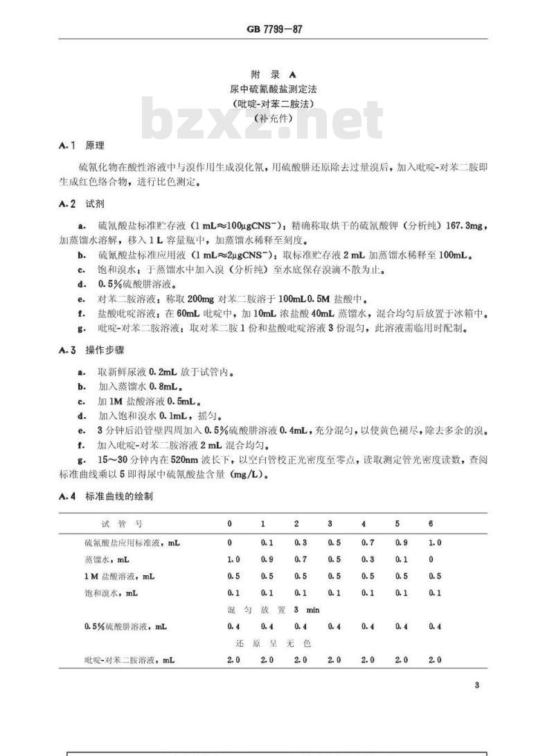 GB 7799-1987 职业性急性丙烯晴中毒诊断标准及处理原则