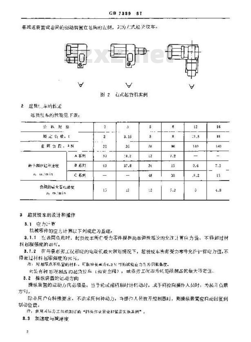 GB 7389-1987 船用起货绞车