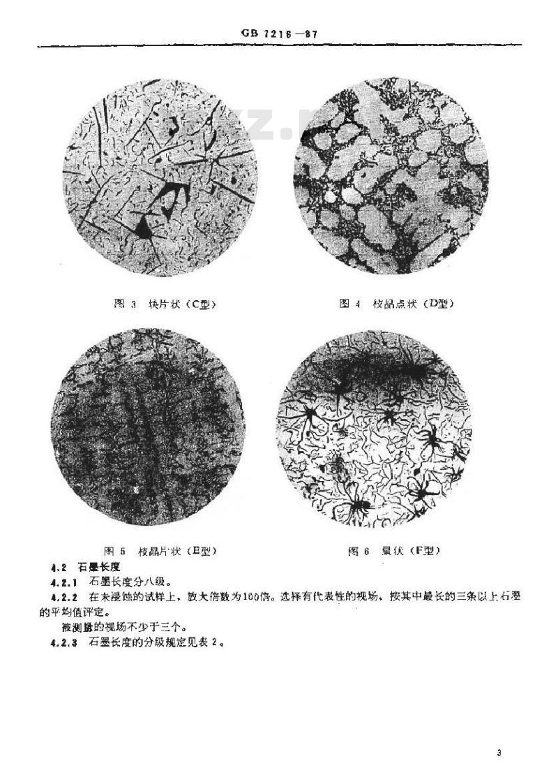 GB 7216-1987 灰铸铁金相