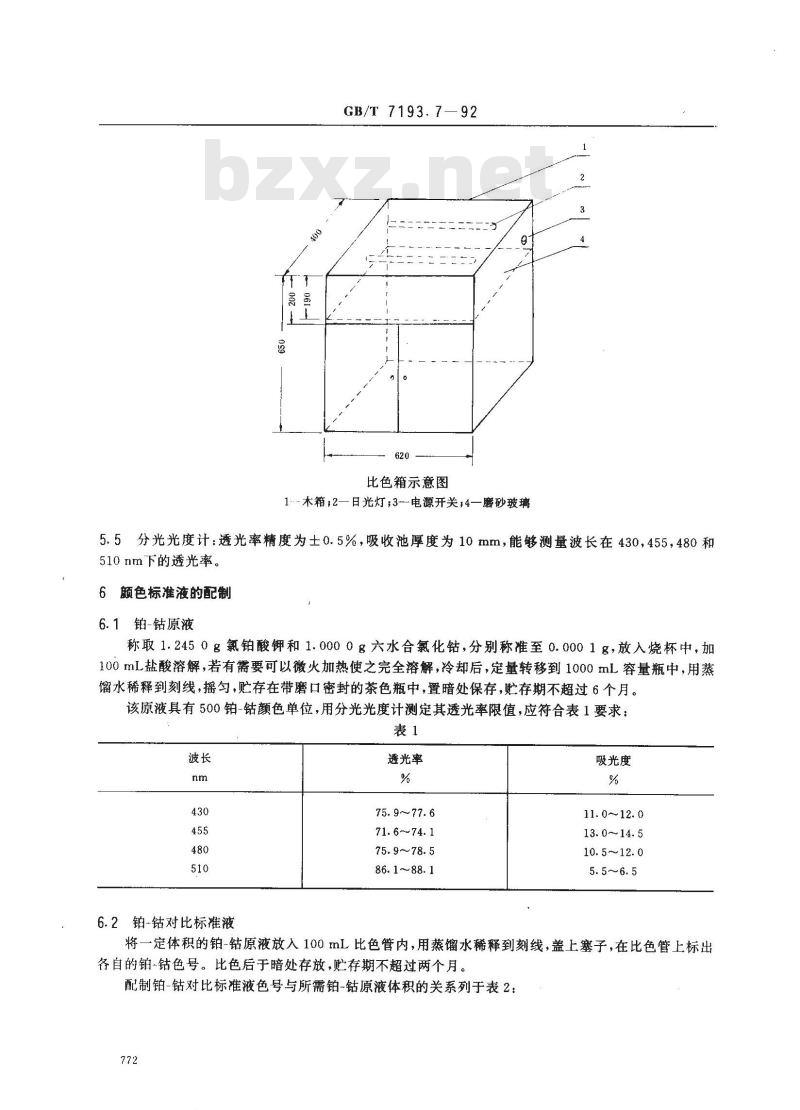 GB/T 7193.7-1992 液态不饱和聚酯树脂颜色试验方法