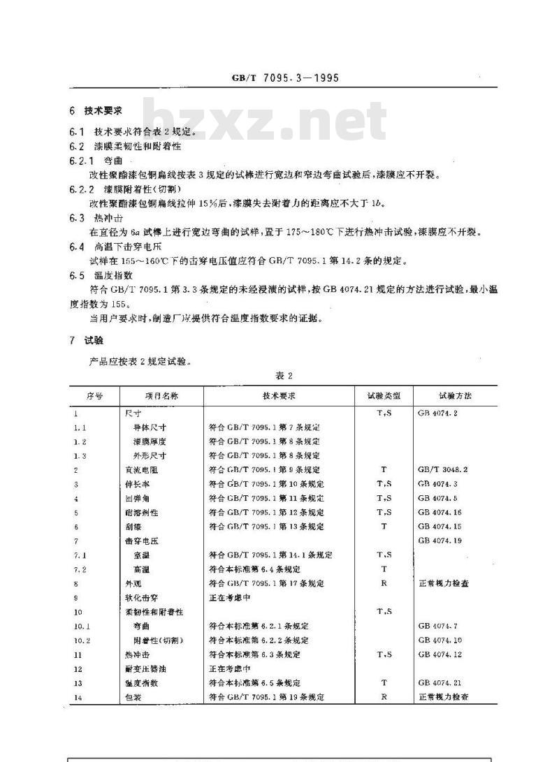 GB/T 7095.3-1995 漆包扁绕组线 第3部分 155级改性聚酯漆包铜扁线