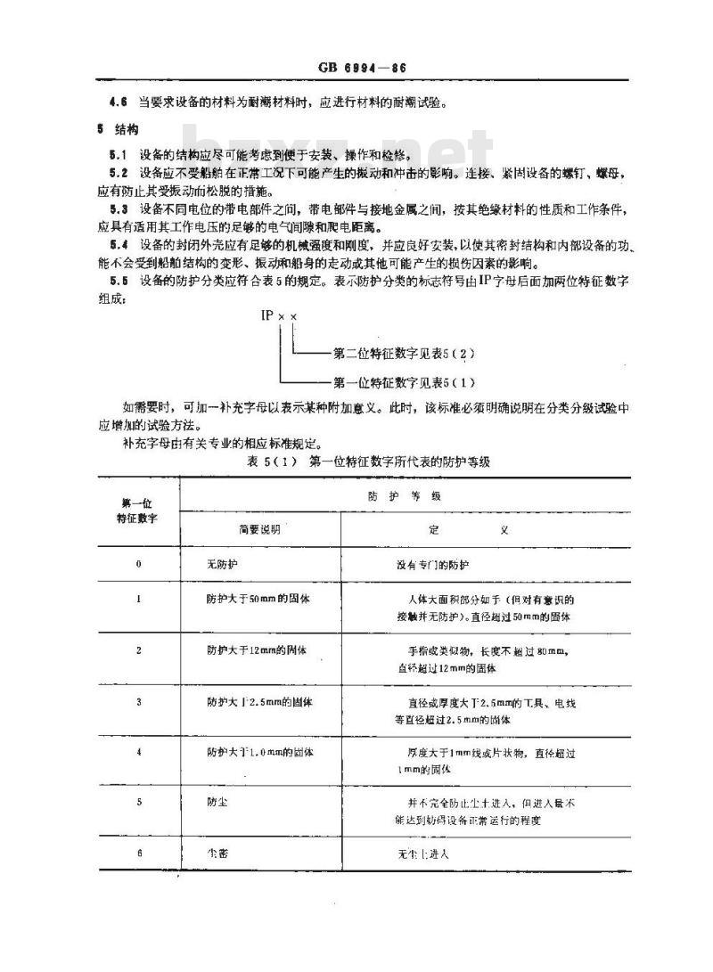 GB/T 6994-1986 船舶电气设备一般规定