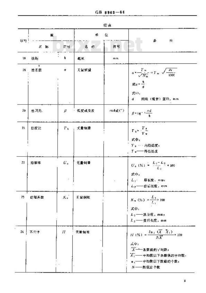 GB 6963-1986 渔具、渔具材料量、单位及符号