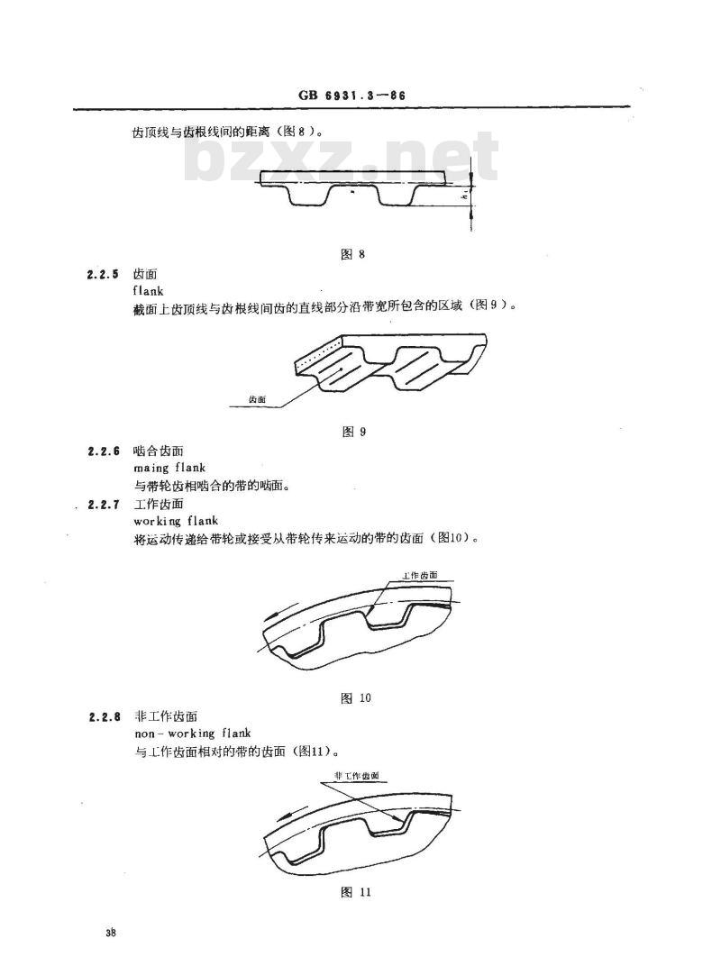 GB/T 6931.3-1986 同步带传动术语