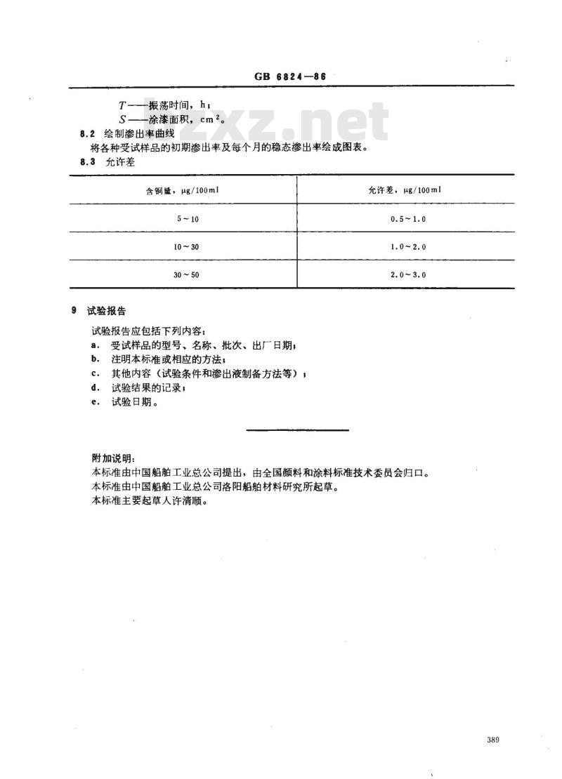GB 6824-1986 船底防污漆铜离子实海渗出率测定法