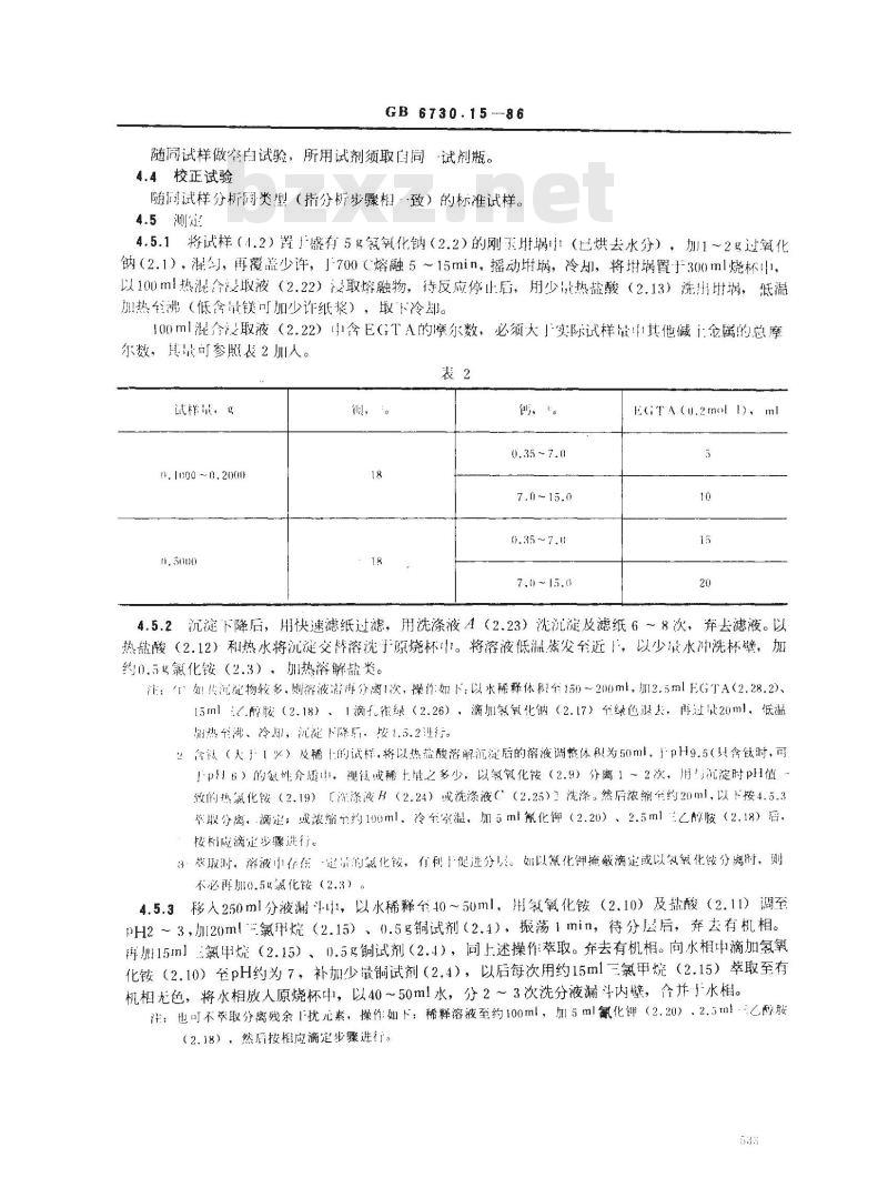GB/T 6730.15-1986 铁矿石化学分析方法 络合滴定法测定镁量