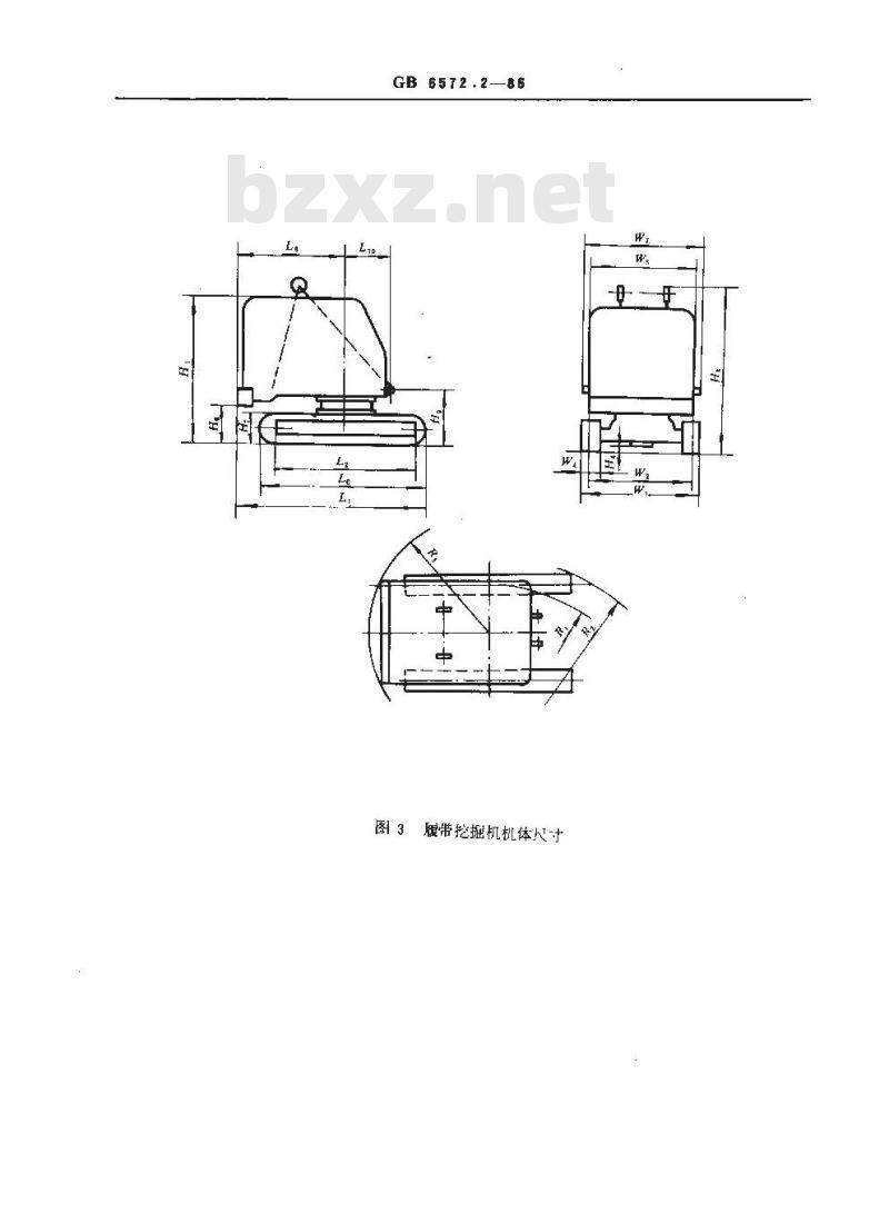 GB/T 6572.2-1986 挖掘机名词术语 机械式