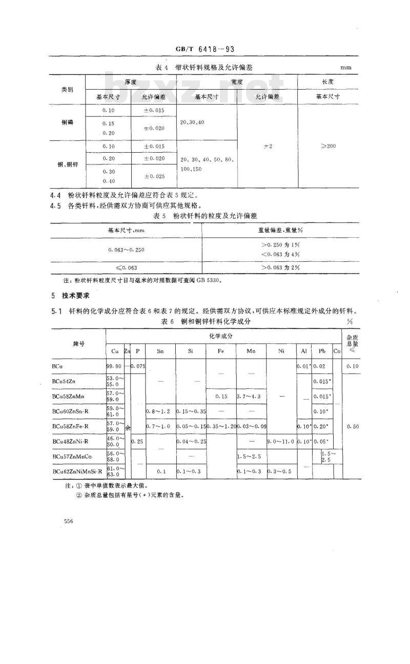 GB/T 6418-1993 铜基钎料