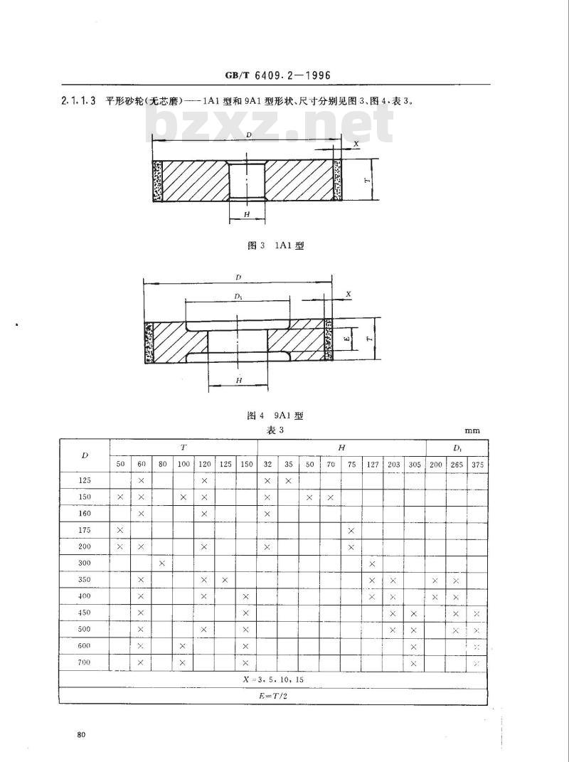 GB/T 6409.2-1996 超硬磨料制品 金刚石或立方氮化硼磨具 形状和尺寸