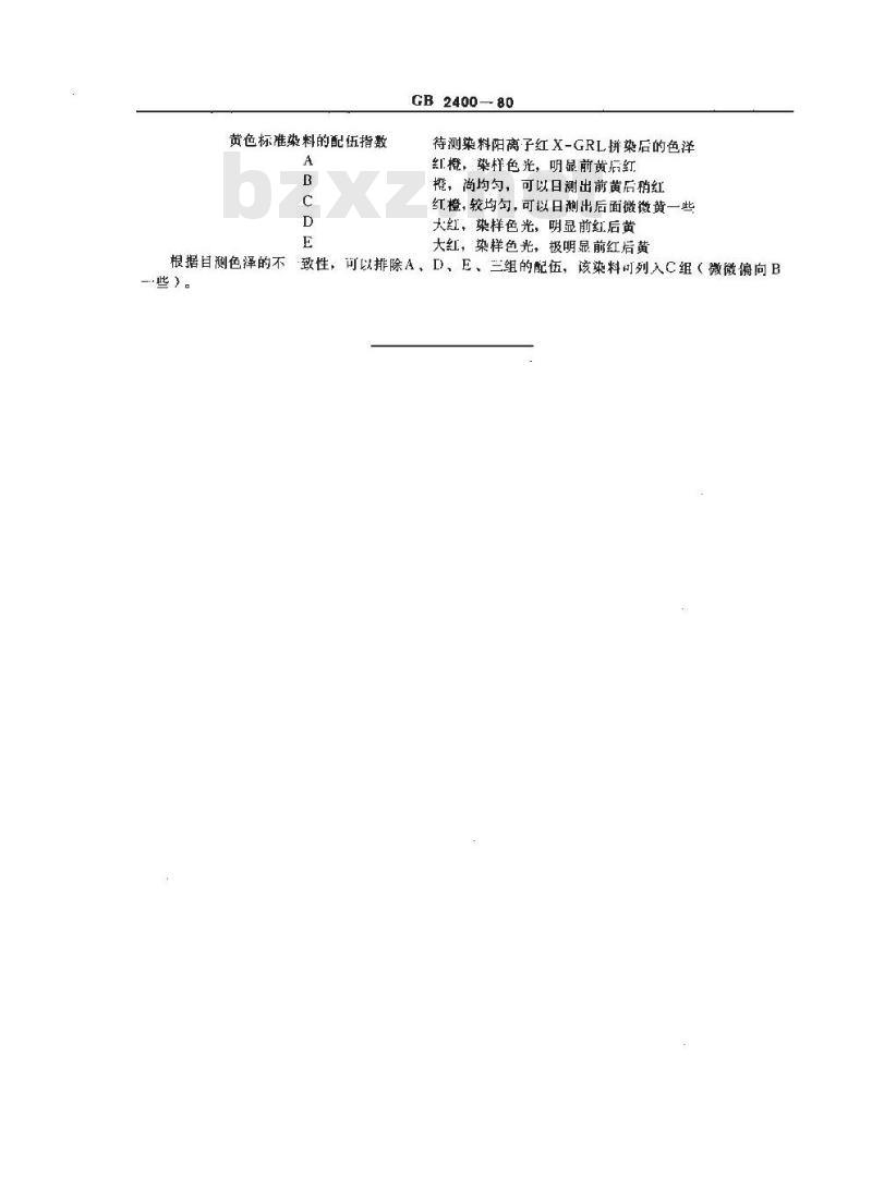 GB/T 2400-1980 阳离子染料染腈纶时配伍指数的测定方法