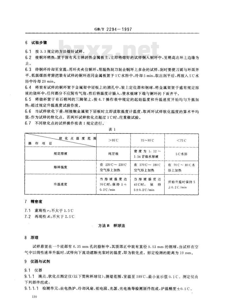 GB/T 2294-1997 焦化固体类产品软化点测定方法