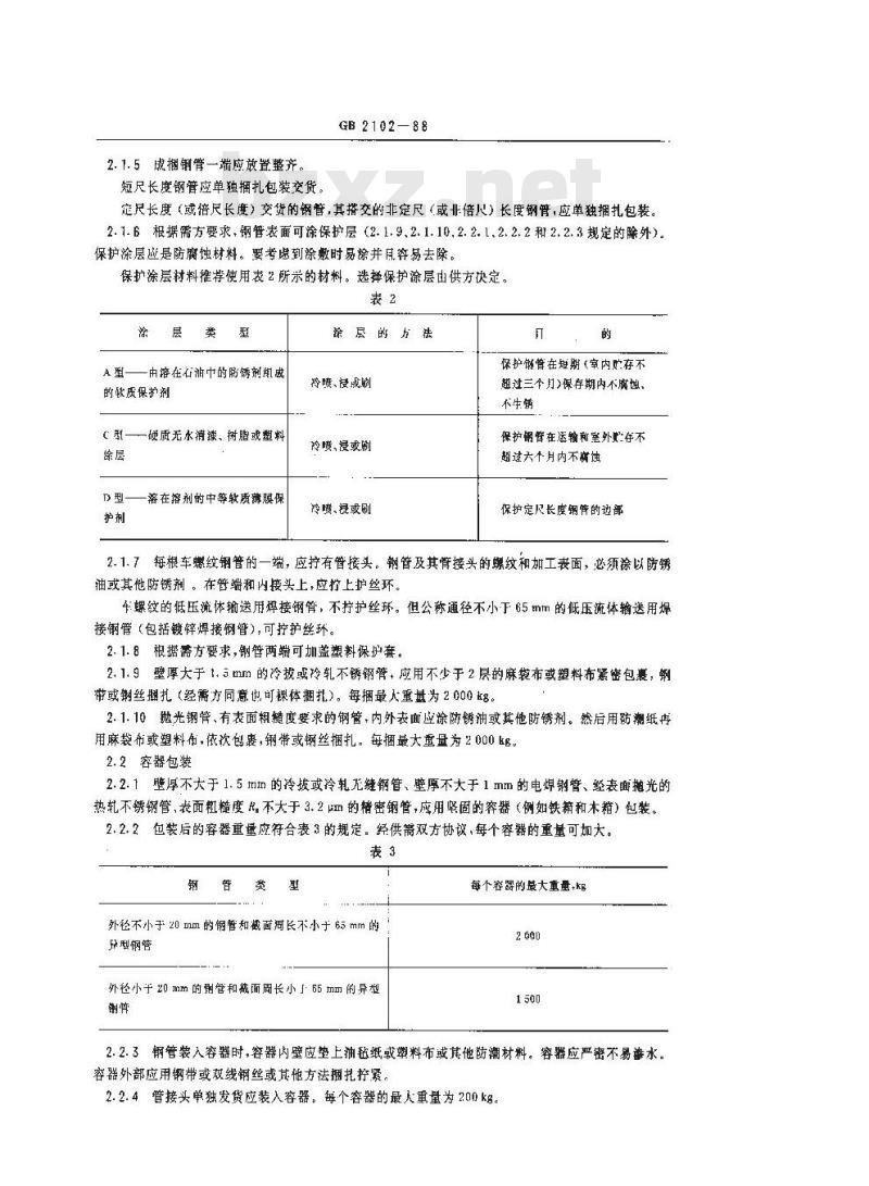 GB 2102-1988 钢管的验收、包装、标志和质量证明书