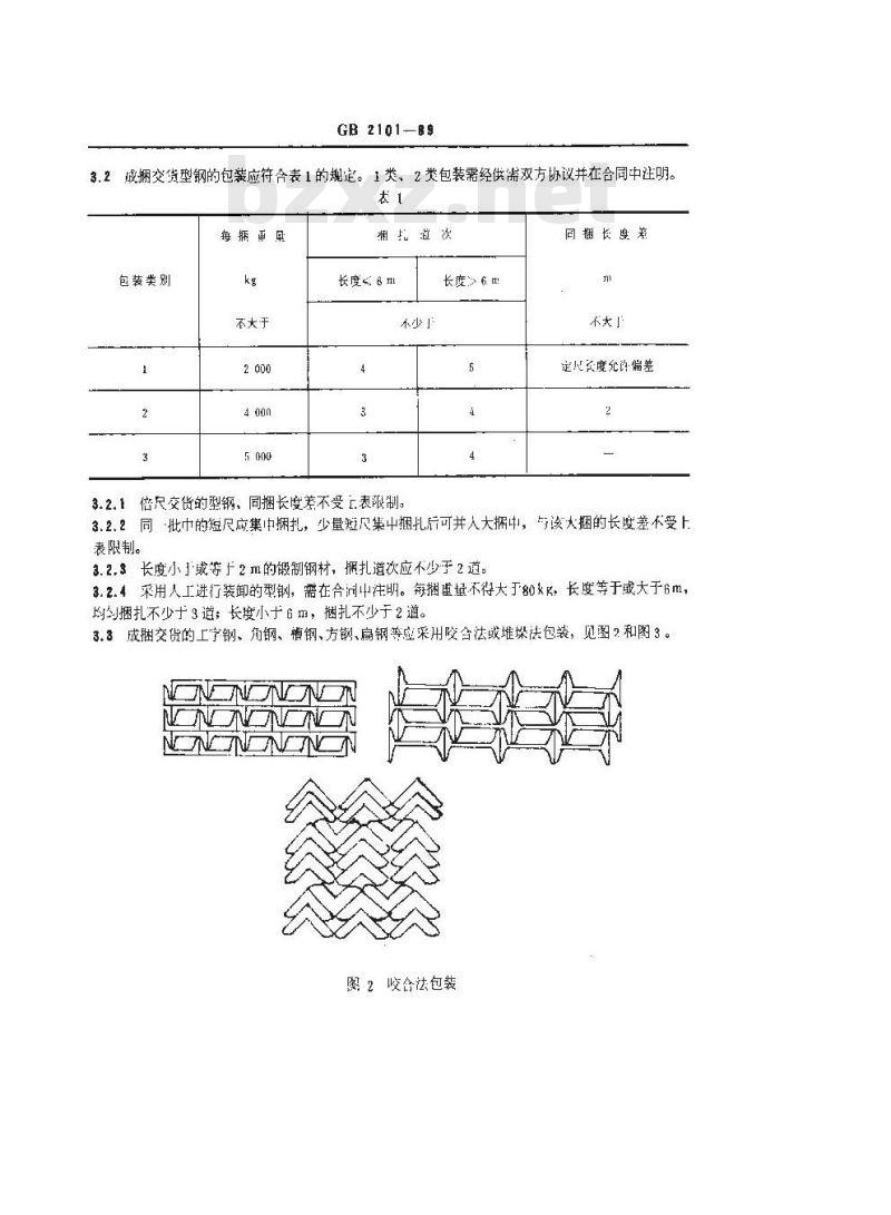 GB/T 2101-1989 型钢验收、包装、标志及质量证明书的一般规定