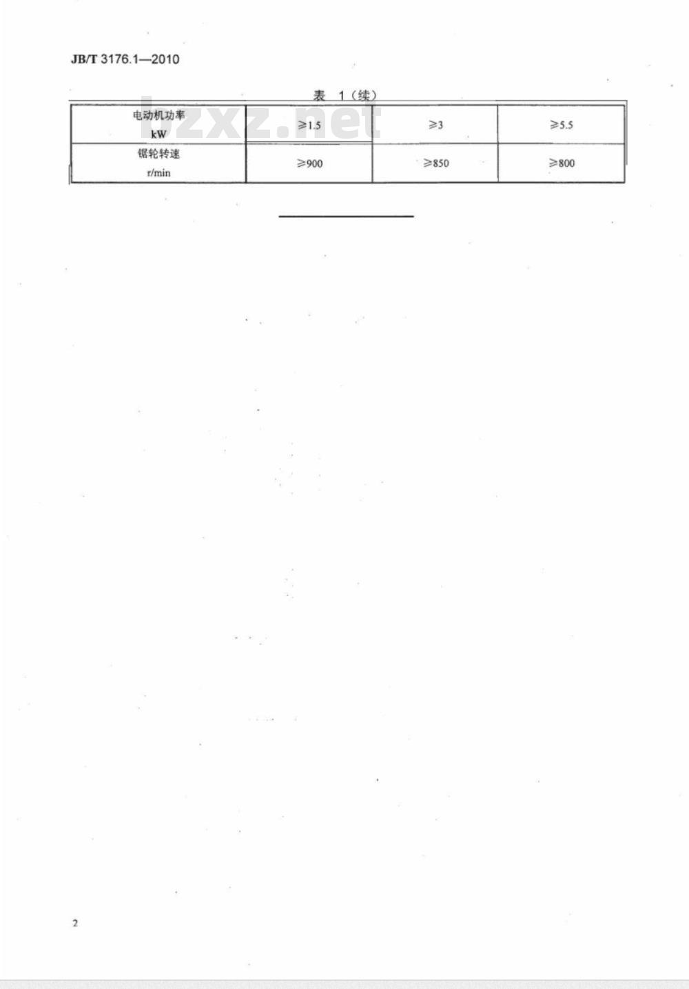 JB/T 3176.1-2010 细木工带锯机 第1部分：参数