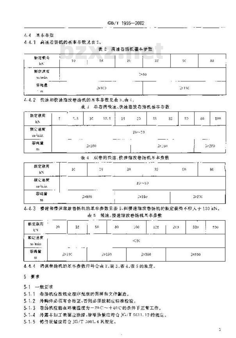GB/T 1955-2002 建筑卷扬机