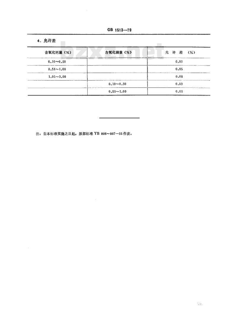 GB/T 1513-1979 锰矿石中氧化钙,氧化镁量的测定(原子吸收分光光度法)