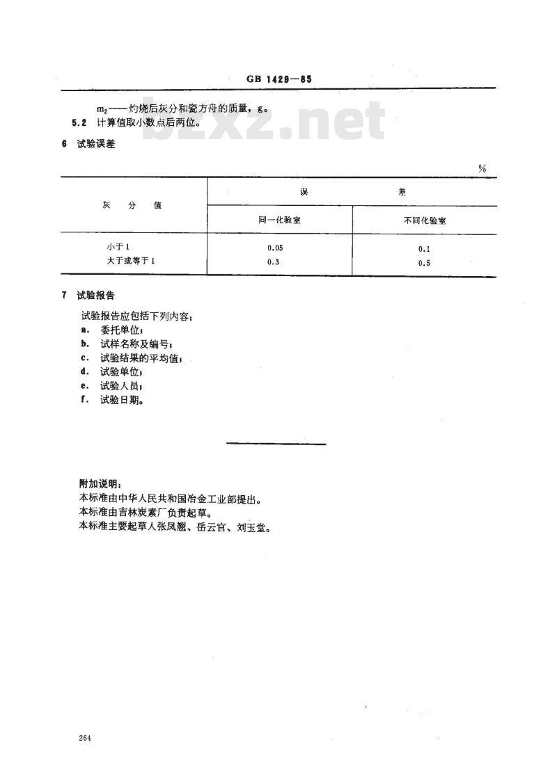 GB/T 1429-1985 炭素材料灰分含量测定方法