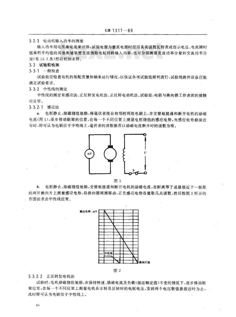 GB/T 1311-1989 直流电机试验方法