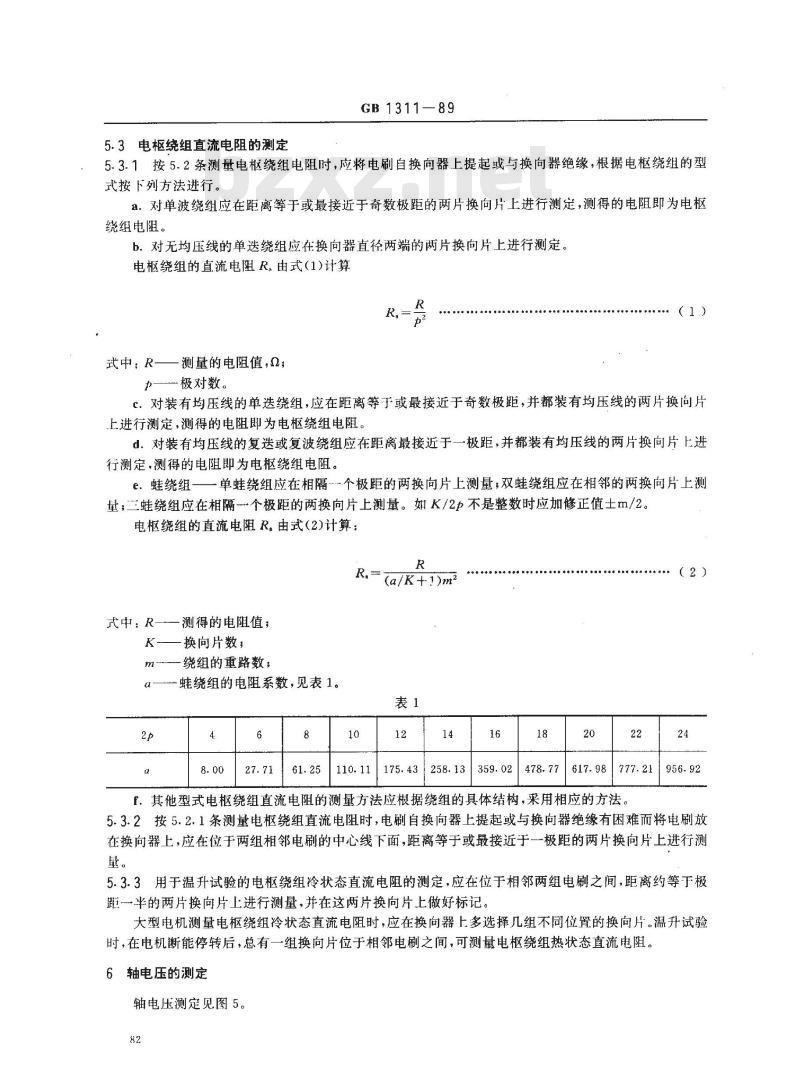 GB/T 1311-1989 直流电机试验方法