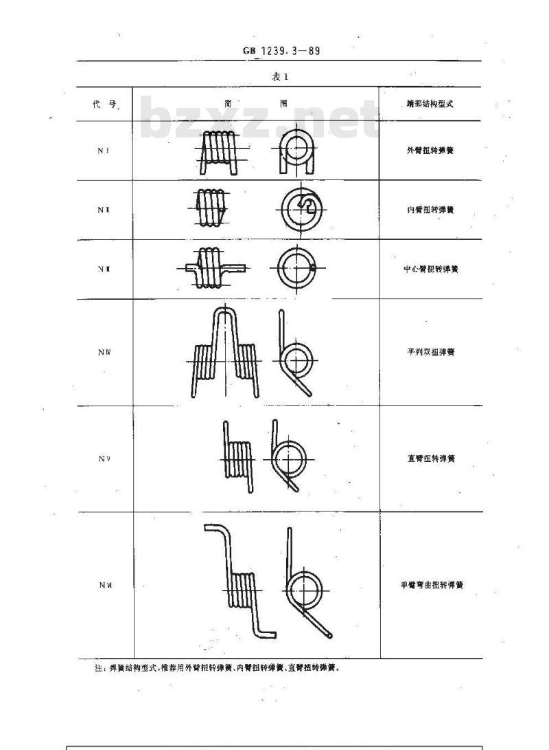 GB 1239.3-1989 冷卷圆柱螺旋扭转弹簧技术条件