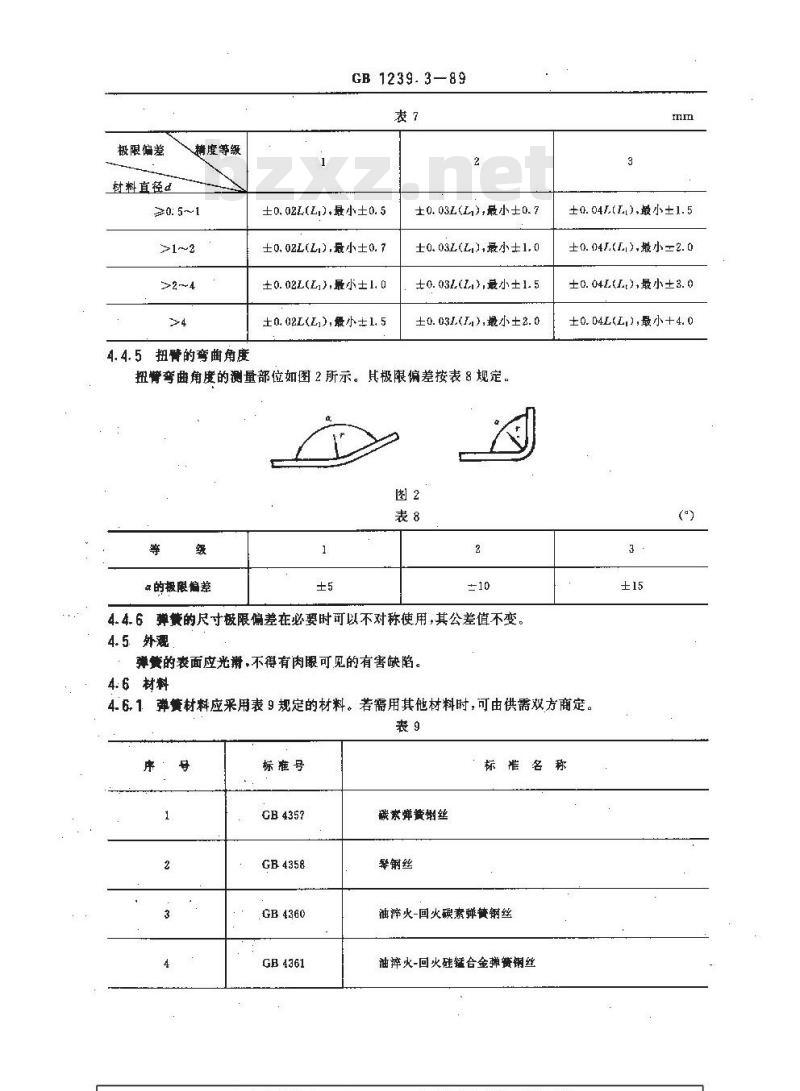 GB 1239.3-1989 冷卷圆柱螺旋扭转弹簧技术条件