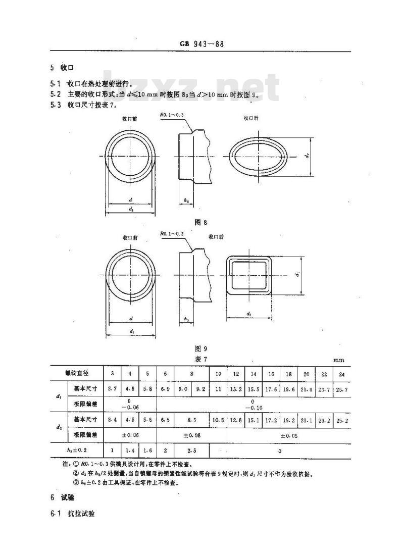 GB/T 943-1988 自锁螺母技术条件