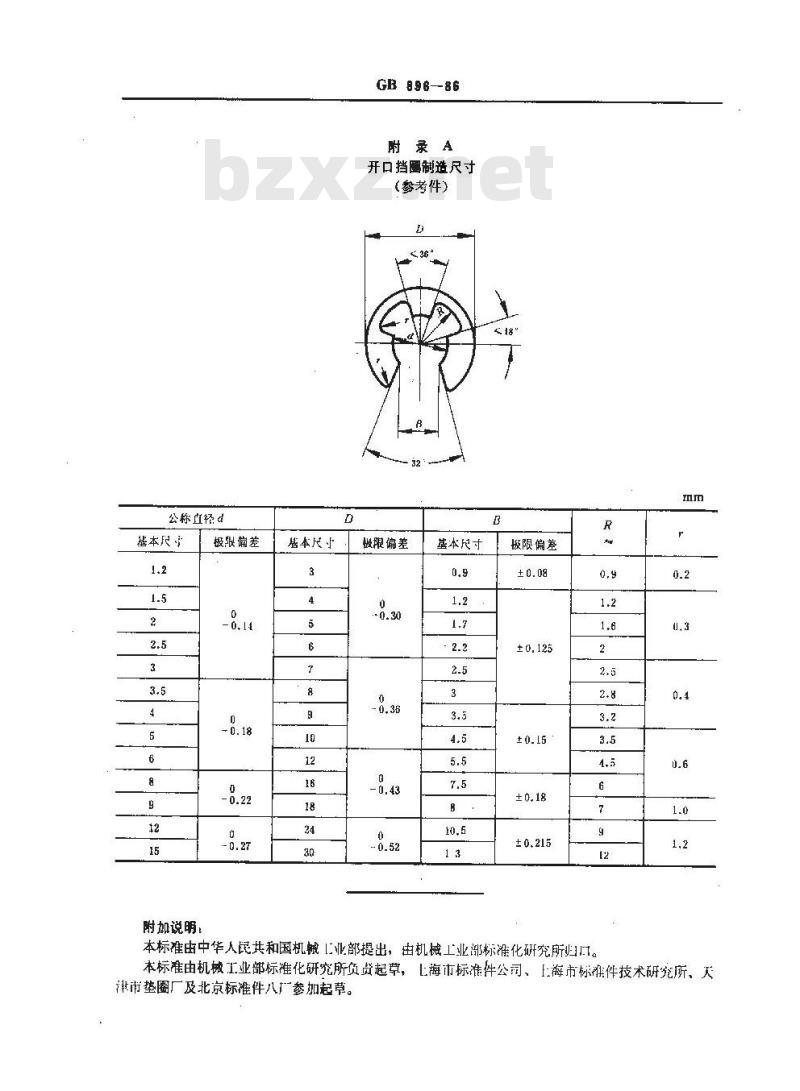 GB 896-1986 开口挡圈