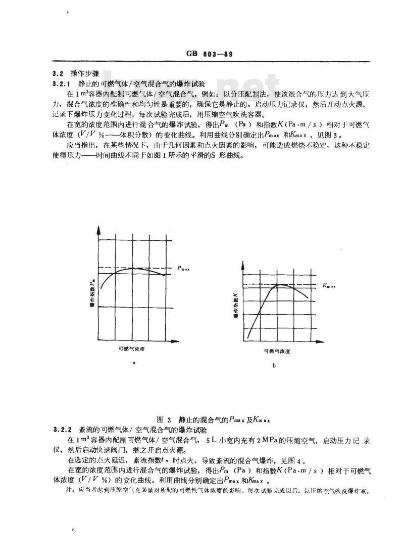 GB/T 803-1989 空气中可燃气体爆炸指数的测定