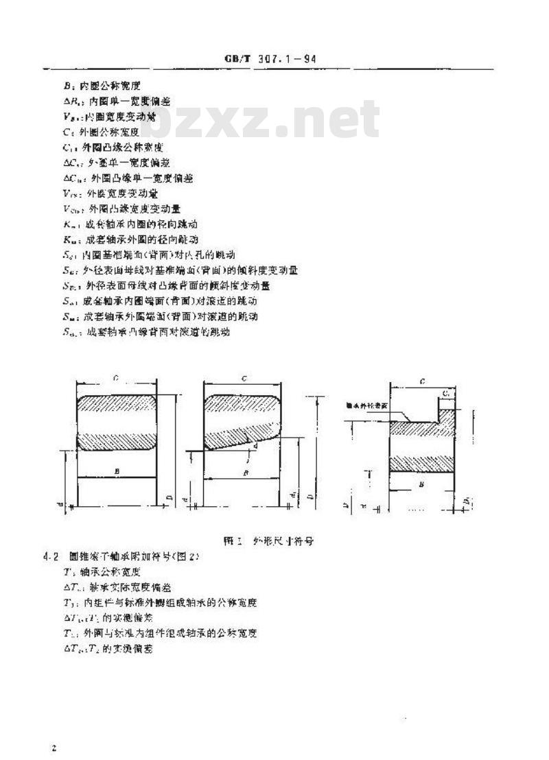 GB/T 307.1-1994 滚动轴承 向心轴承 公差