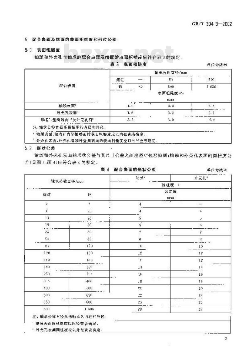GB/T 304.3-2002 关节轴承 配合
