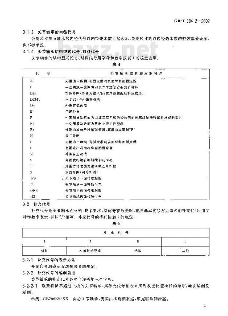 GB/T 304.2-2002 关节轴承 代号方法