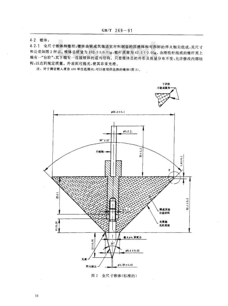GB/T 269-1991 润滑脂和石油脂锥入度测定法