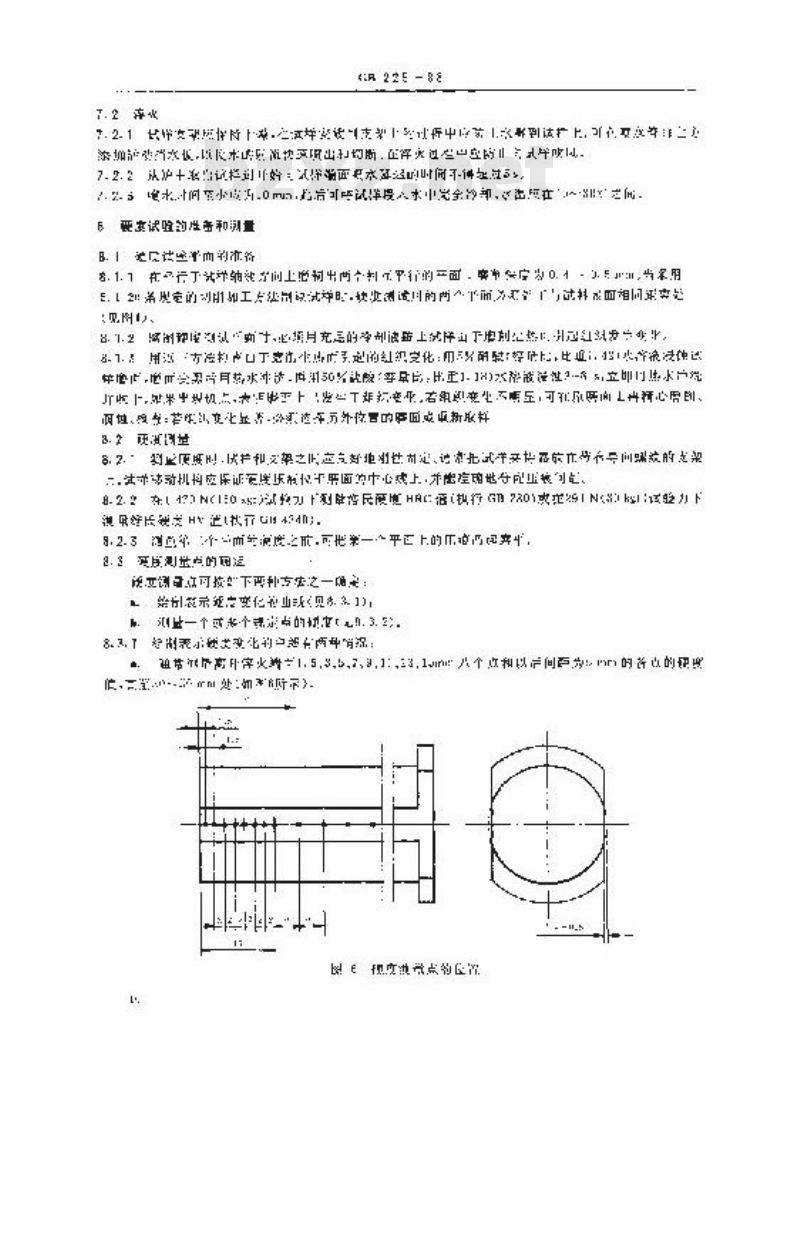 GB 225-1988 钢的淬透性末端淬火试验方法