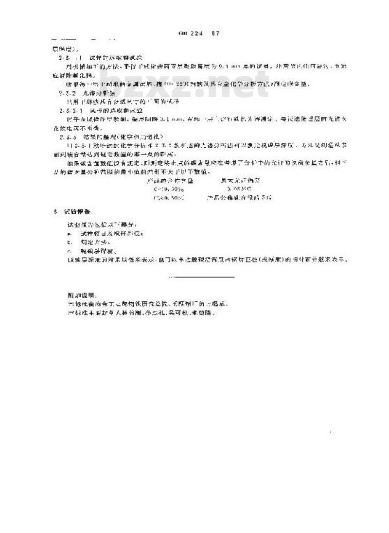 GB 224-1987 钢的脱碳层深度测定法