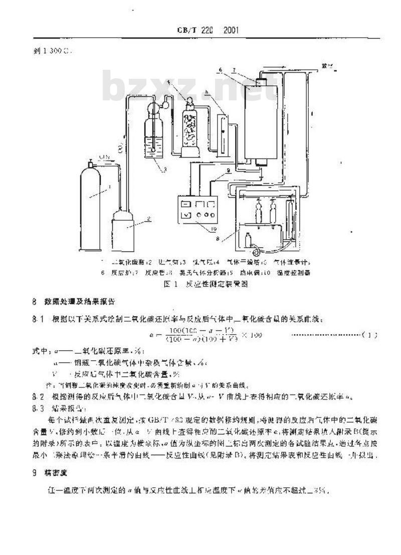 GB/T 220-2001 煤对二氧化碳化学反应性的测定方法