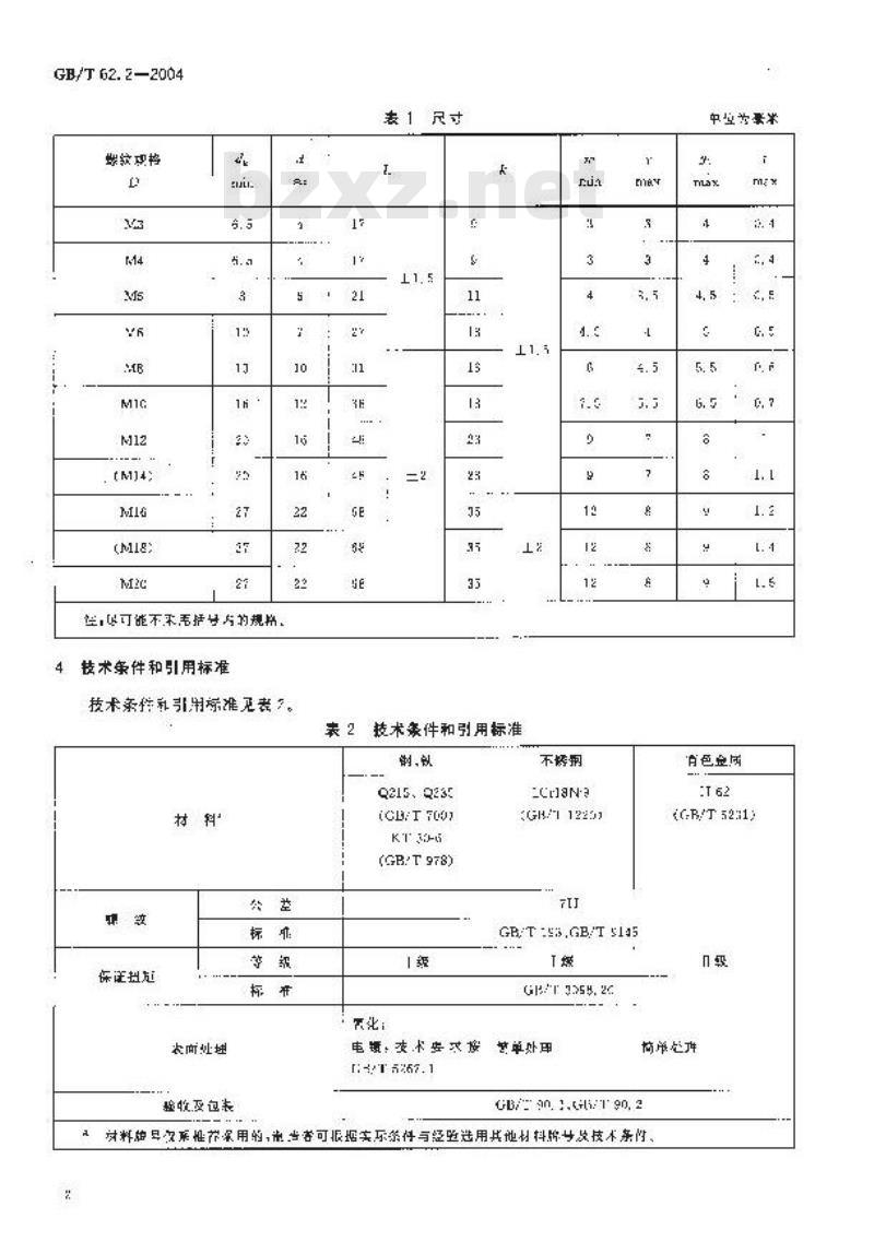 GB/T 62.2-2004 蝶形螺母 方翼