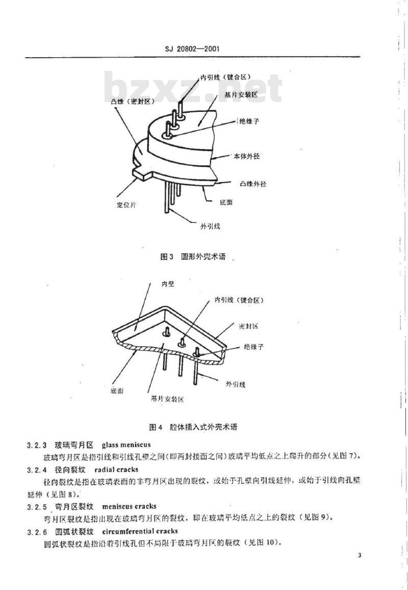 SJ 20802-2001 集成电路金属外壳目检标准