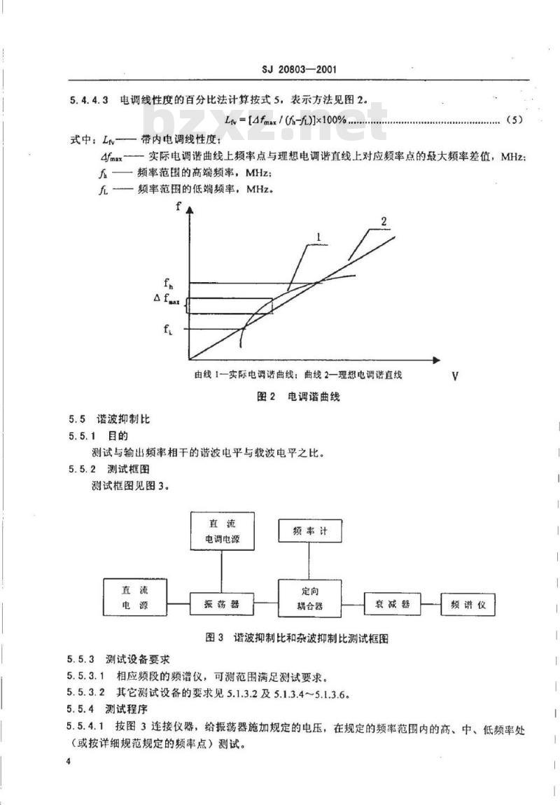 SJ 20803-2001 微波电路 压控振荡器测试方法