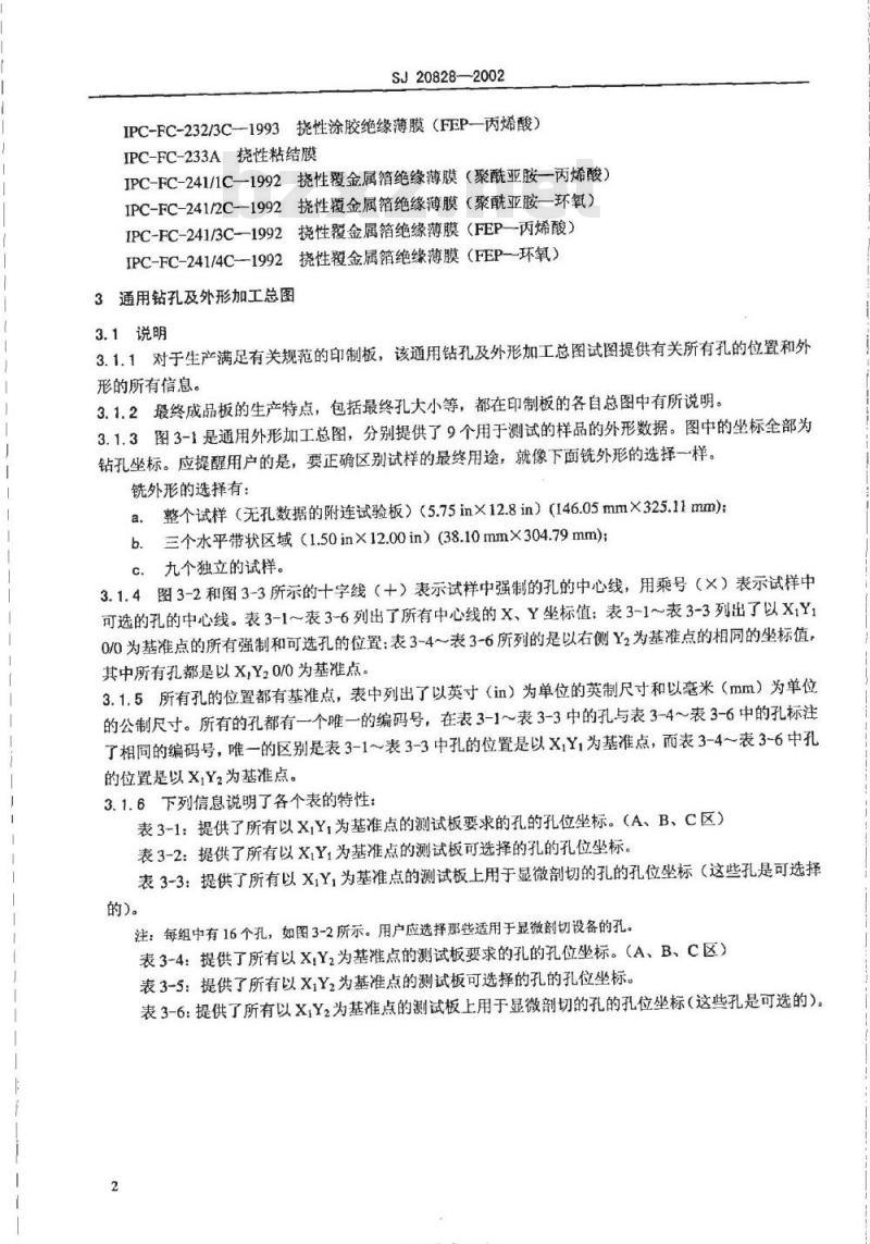 SJ 20828-2002 合格鉴定用测试图形和布设总图