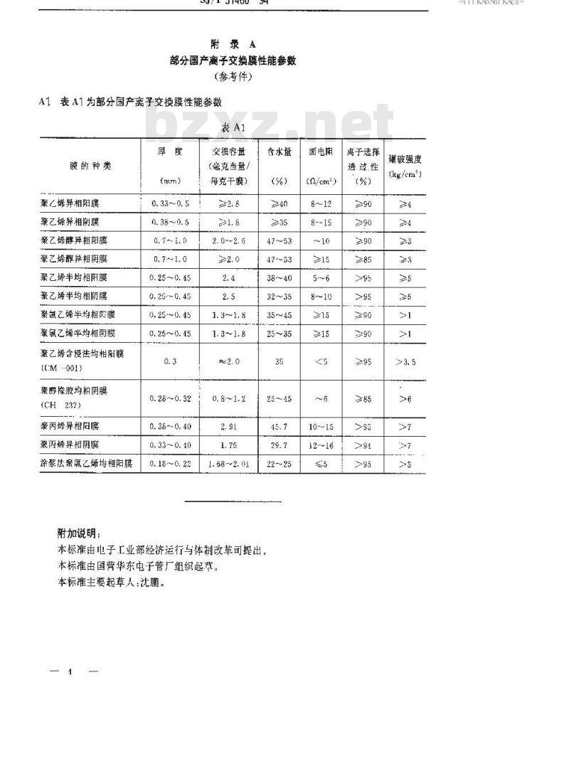 SJ/T 31460-1994 电渗析设备完好要求和检查评定方法